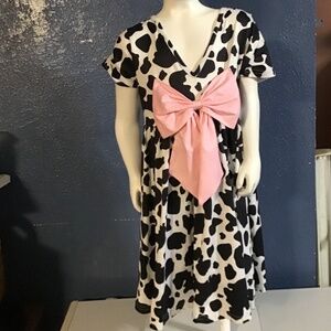 New Unbranded girls cow print dress size 2xL